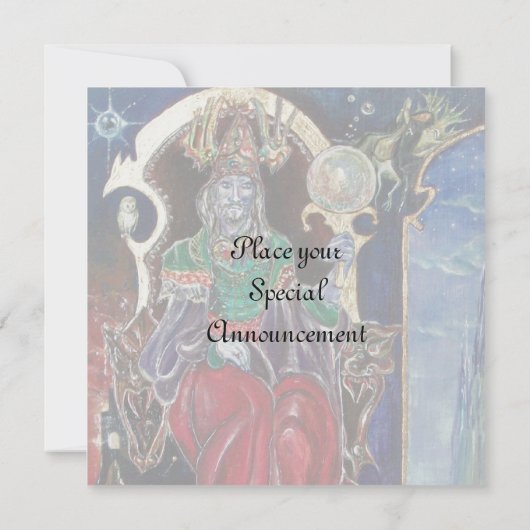 ニューロマンサーマジシャンキング、レッドブルーシルバーメタリック 案内状 (裏面)