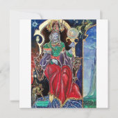 ニューロマンサーマジシャンキング、レッドブルーシルバーメタリック 案内状 (正面)