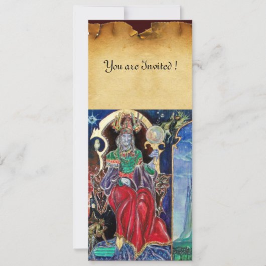 ニューロマンサー、赤い青の羊皮紙 招待状 (正面)