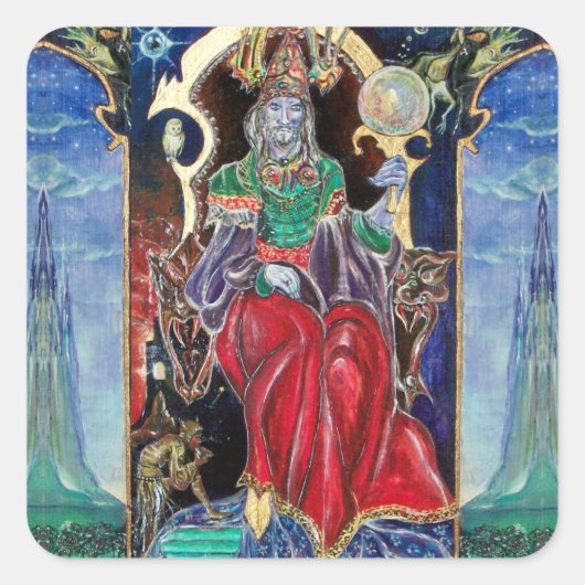 ニューロマンサー、青い赤 スクエアシール (正面)