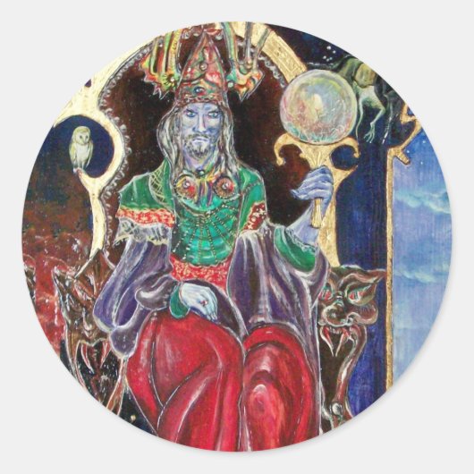 ニューロマンサー、青い赤 ラウンドシール (正面)