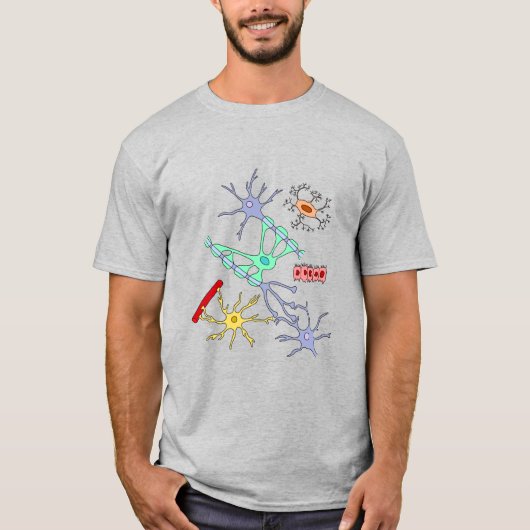 ニューロンとグリア Tシャツ (正面)