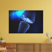 ニューロンのシナプスの概念像 キャンバスプリント (インサイチュ (リビング))