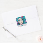 ニューロンドンプリンセス、ターコイズヘア&アイズ スクエアシール (封筒)