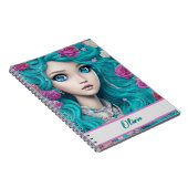 ニューロンドンプリンセス、ターコイズヘア&アイズ ノートブック (右側)