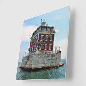 ニューロンドンレッジライトハウスコネチカット壁時計 スクエア壁時計 (傾斜)