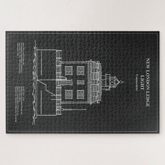 ニューロンドンレッジライトハウス – コネチカット – PD ジグソーパズル (横)