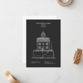 ニューロンドンレッジライトハウス – コネチカット – PD ノートカード (正面/裏面インサイチュ)