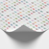 ニューロン数々の抽象芸術カラー装飾用クッション ラッピングペーパー (角)