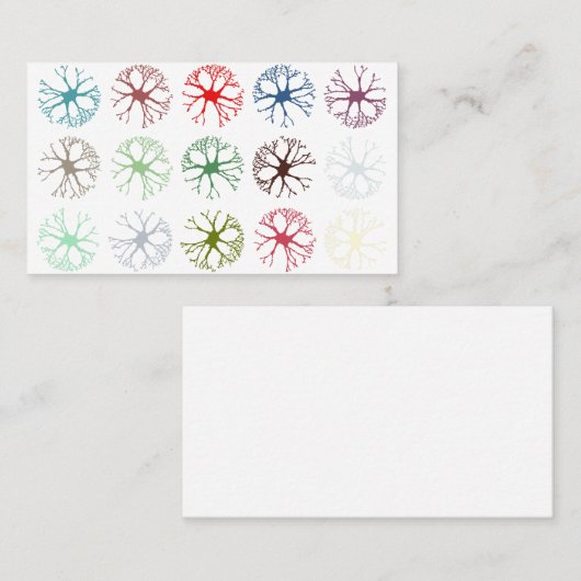 ニューロン数々の抽象芸術カラー装飾用クッション 名刺 (正面/裏面)