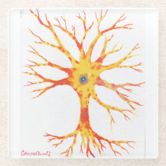 ニューロン ガラスコースター