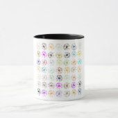 ニューロ数々のンカラー抽象芸術アートTシャツ マグカップ (中央)