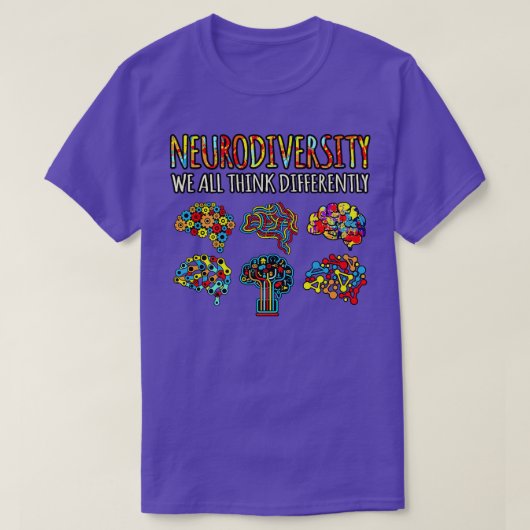 ニューロ考えダイバシティ異なるADHD認識度Gr Tシャツ (デザイン正面)