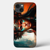 ニューワールドウォリアープリンセスポートレート油水彩 Case-Mate iPhoneケース (裏面)