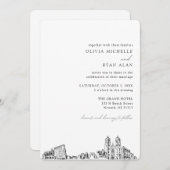 ニューワ結婚ークエレガントスカイライン招待状 招待状 (正面/裏面)