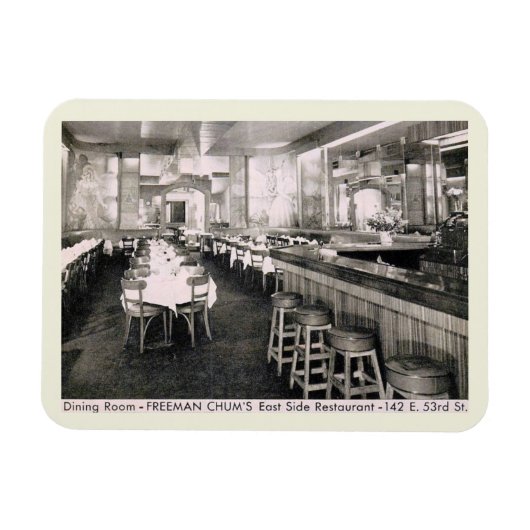 ニュー中国のヨークシティヴィンテージはがき マグネット (横)