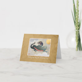 ニュー中国の辰年ホリデーカード シーズンカード