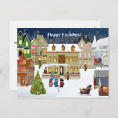 ニュー企業のイングランド村のクリスマスを使用 ポストカード (正面/裏面)