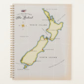 ニュー図解入りの、写真付きのジーランドの地図 プランナー手帳 (正面)