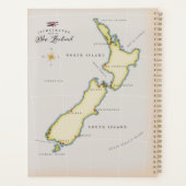 ニュー図解入りの、写真付きのジーランドの地図 プランナー手帳 (裏面)