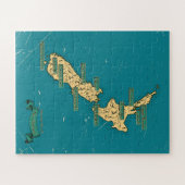 ニュー図解入りの、写真付きのジーランドの旅行マップ ジグソーパズル (横)