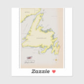 ニュー図解入りの、写真付きのファンドランドの地図。 シール (シート)