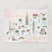 ニュー図解入りの、写真付きのヨークの地図その日付を保存 ポストカード (正面)