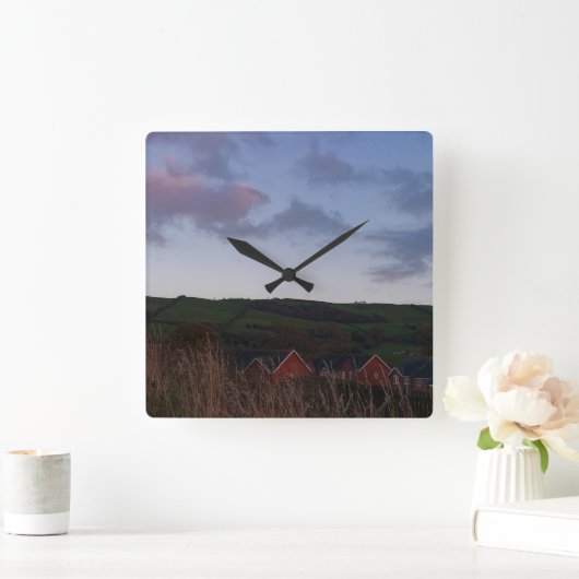 ニュー夕べの平和 スクエア壁時計 (ホーム)