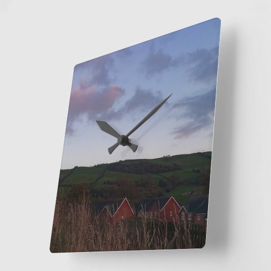 ニュー夕べの平和 スクエア壁時計 (傾斜)