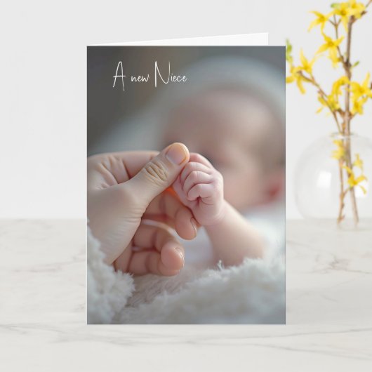 ニュー姪おめでとう カード (黄色い花)