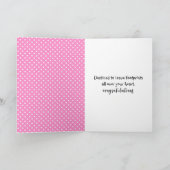 ニュー姪のベビー足跡と弓 カード (内部)