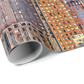 ニュー威厳のあるヨークシティスカイラインのビュ芸術的ー ラッピングペーパー (ロールコーナー)