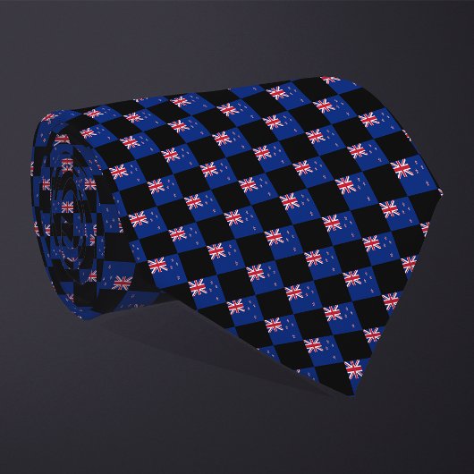 ニュー市松模様にジーランド国旗のパターン ネクタイ