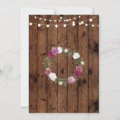 ニュー引っ越し祝いパーティースウィートホーム鍵ウッド素朴招待状 招待状 (裏面)