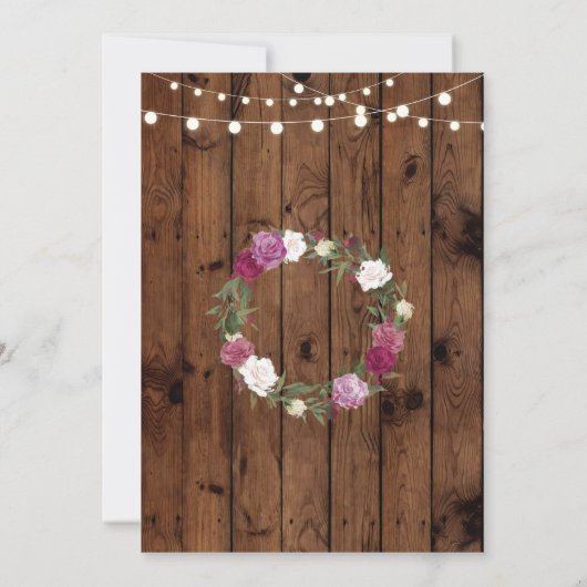 ニュー引っ越し祝いパーティースウィートホーム鍵ウッド素朴招待状 招待状 (裏面)