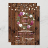 ニュー引っ越し祝いパーティースウィートホーム鍵ウッド素朴招待状 招待状 (正面/裏面)