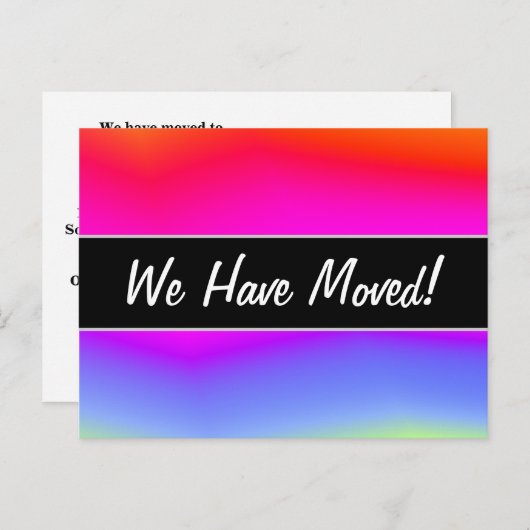 ニュー数々のハウス;おもしろい色の虹のようなパターン 案内ポストカード (正面/裏面)