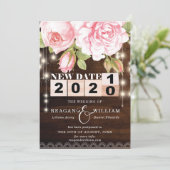 ニュー日付 ラスティック エレガント ウェディング 案内状 (スタンド正面)