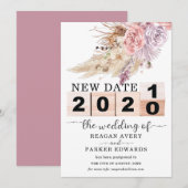 ニュー日延期ドライパンパス草のウェディング 案内状 (正面/裏面)