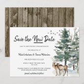 ニュー日程の森の木立 ピン セーブザデート (正面/裏面)