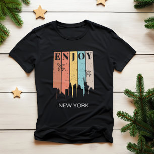ニュー楽しむヨーク、建物、飛行機 旅行 Tシャツ
