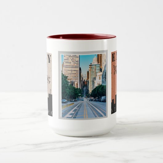 ニュー楽しむヨーク |旅行写真マグカップ マグカップ (中央)