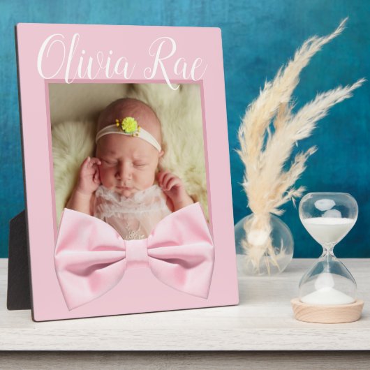 ニュー生まれピックボウベビー写真プラーク フォトプラーク (側面)