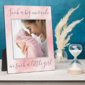 ニュー生まれベビーガール引用文カスタム写真 フォトプラーク (側面)