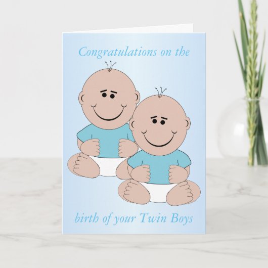 ニュー生まれベビーツインボーイズ カード (正面)