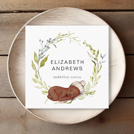 ニュー生まれユーカリリースモダン名刺 スクエア名刺