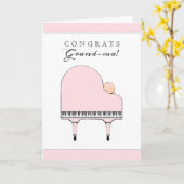 ニュー祖母おめでとう カード (黄色い花)