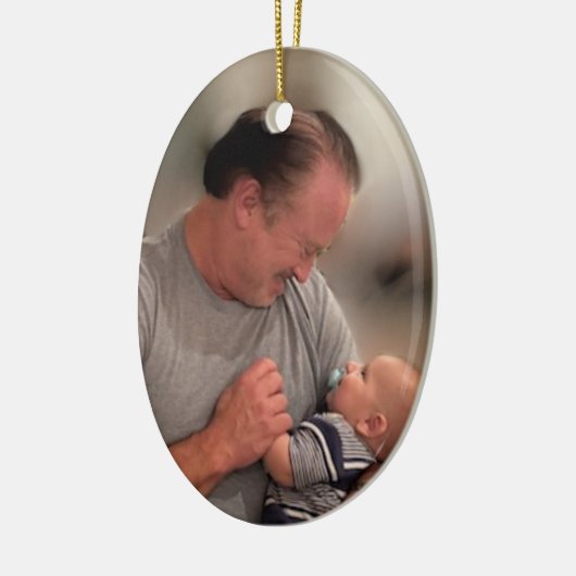 ニュー祖父の両面の磁器の休日 セラミックオーナメント (左)