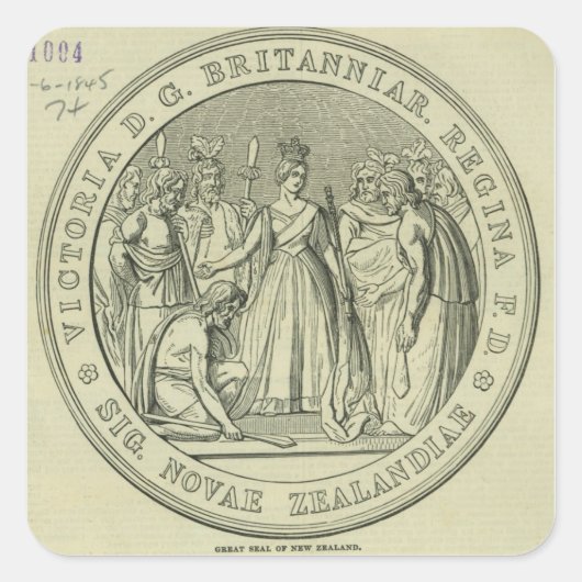 ニュー素晴らしジーランドの印 スクエアシール (正面)