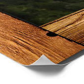 ニュー素朴ジーランドの木製の窓枠ビュー ポスター (角)